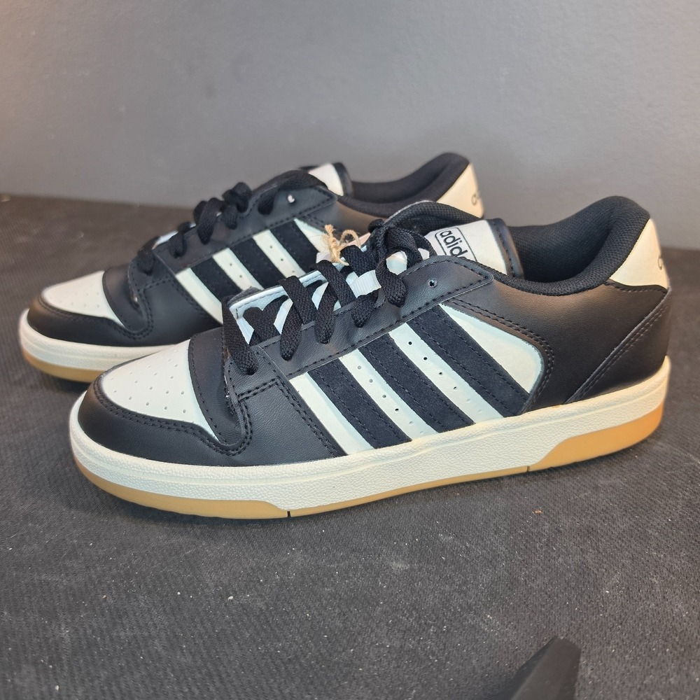 Adidas Womens 8.5 Youth 7 Break Start GS JI4563 Black White  Basketball Gym Shoe